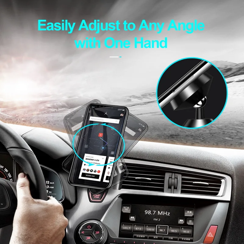 GETIHU Mini Universal Magnetic Car Phone Holder in Car Metal Plate Magnet Cell Mobile Smartphone Stand Mount For iPhone Samsung