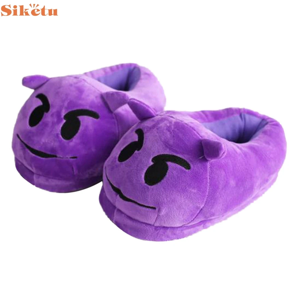 

Splendid Super soft velvet Plush Slipper Expression Men And Women Slippers Winter House Shoes For Spring/Autumn