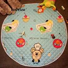 LOUTASI детские игровые коврики хлопок спальня ковер животное ягненок коврик мультфильм ковер для детской комнаты органайзер для хранения игрушек ползающие ковры