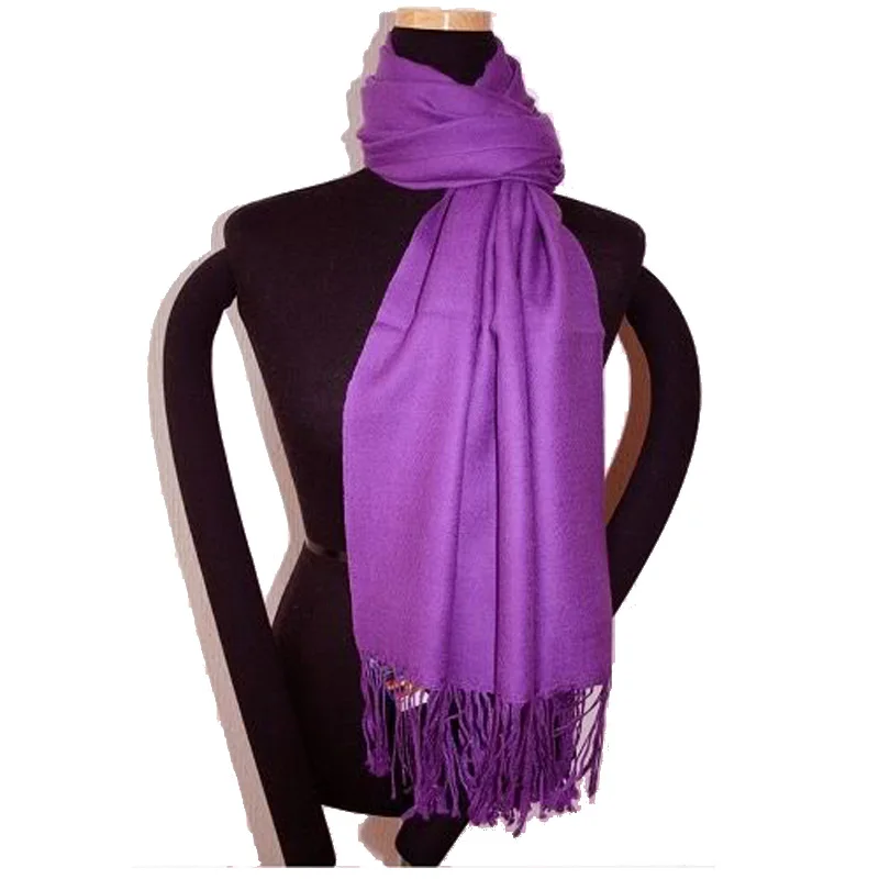 Горячая Распродажа, Одноцветный модный фиолетовый Шелковый женский шарф из пашмины, и розничная SW2050