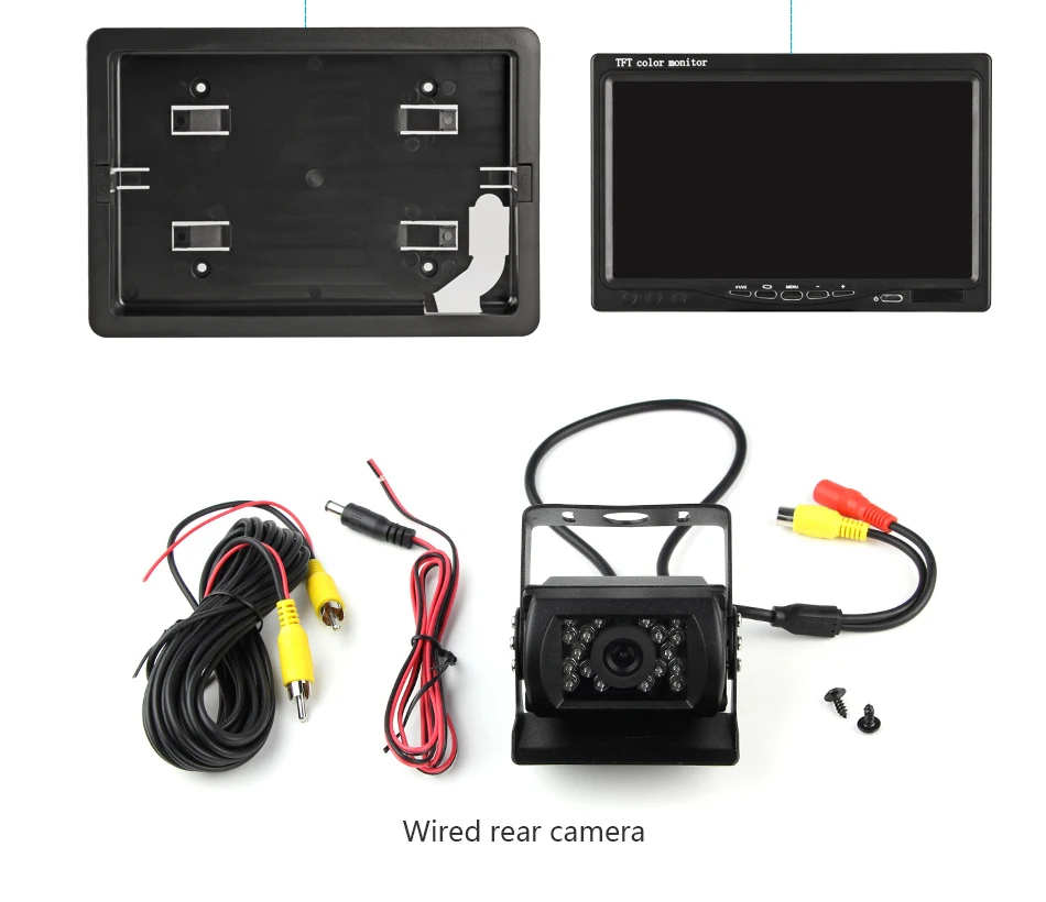 Jansite " TFT lcd проводной HD автомобильный монитор дисплей камера s камера заднего вида парковочная система для автомобиля заднего вида монитор применимый грузовик