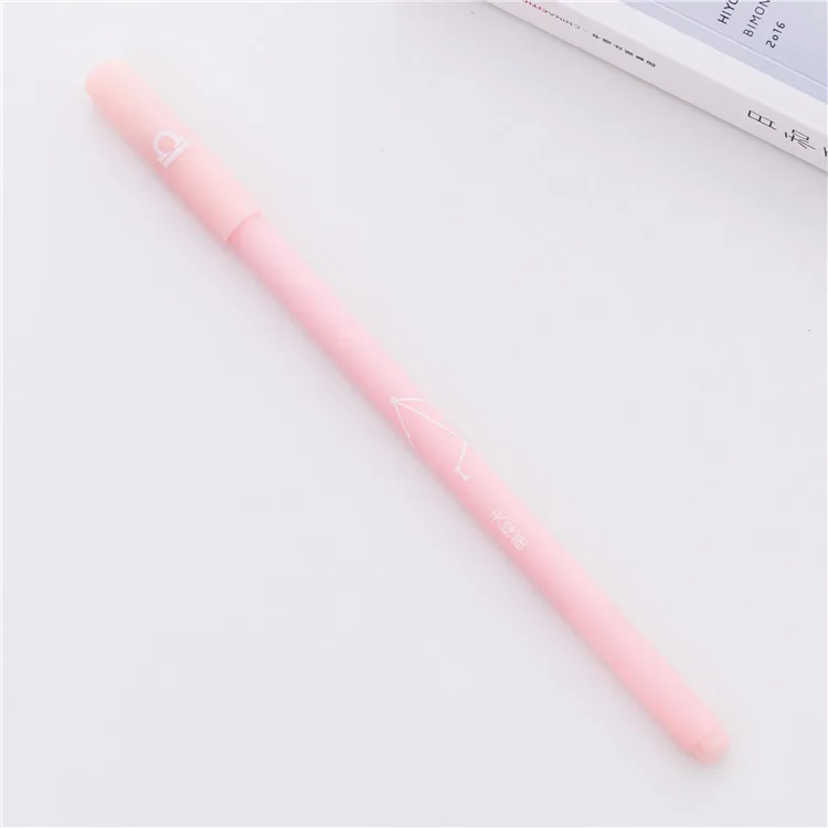2 шт 0,5 мм креативная гелевая ручка конфетного цвета 12 Созвездие серии шаблон Ручка канцелярия для учеников школьные офисные принадлежности - Цвет: Libra