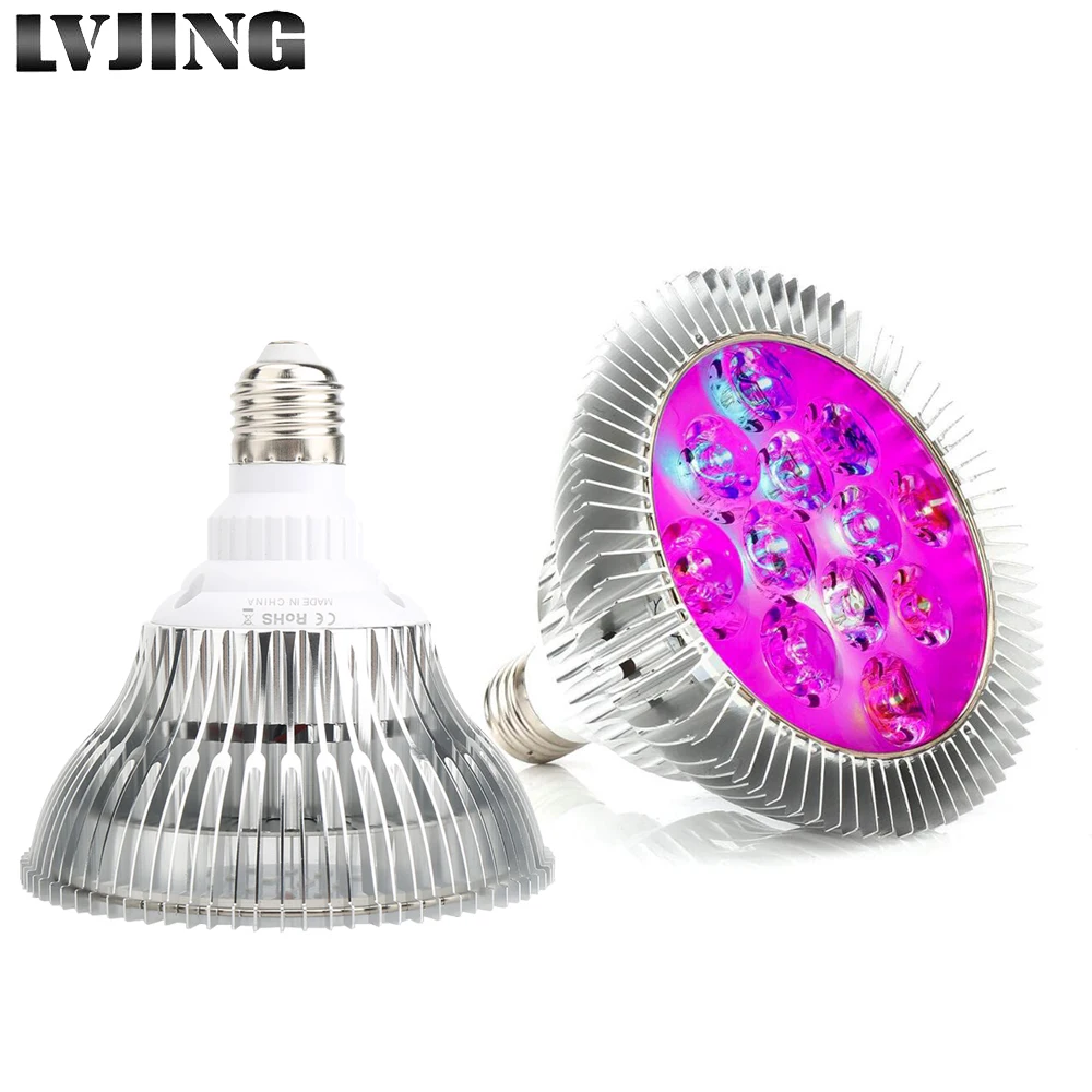

36W E27 Full Spectrum Plant Flower Grow Light Led phyto Lamp For Indoor Vegetables Hydroponic System Medical Plants Grow Tent