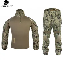 EMERSONGEAR Gen2 тактический Костюм боевая рубашка брюки с наколенниками Охота страйкбол Paitball Униформа AOR2 EM6924