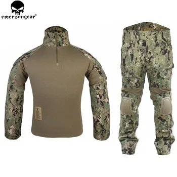 

EMERSONGEAR Gen2 Tactical Suit Combat shirt Pants with Knee Pads Hunting Airsoft Paitball Uniform AOR2 EM6924
