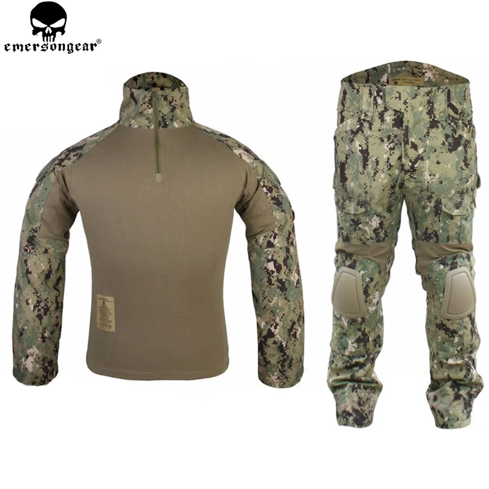EMERSONGEAR Gen2 Tactical Suit Combat shirt Pants with Knee Pads Hunting Airsoft Paitball Uniform AOR2 EM6924 EMERSONGEAR Gen2 Tactical Suit Combat shirt Pants with Knee Pads Hunting Airsoft Paitball Uniform AOR2 EM6924