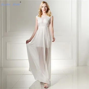 

Sapphire Bridal 2020 New Simple light Weight Chiffon Illusion Beach Bridal Gowns A Line Cap Sleeve White Ivory Wedding Dresses