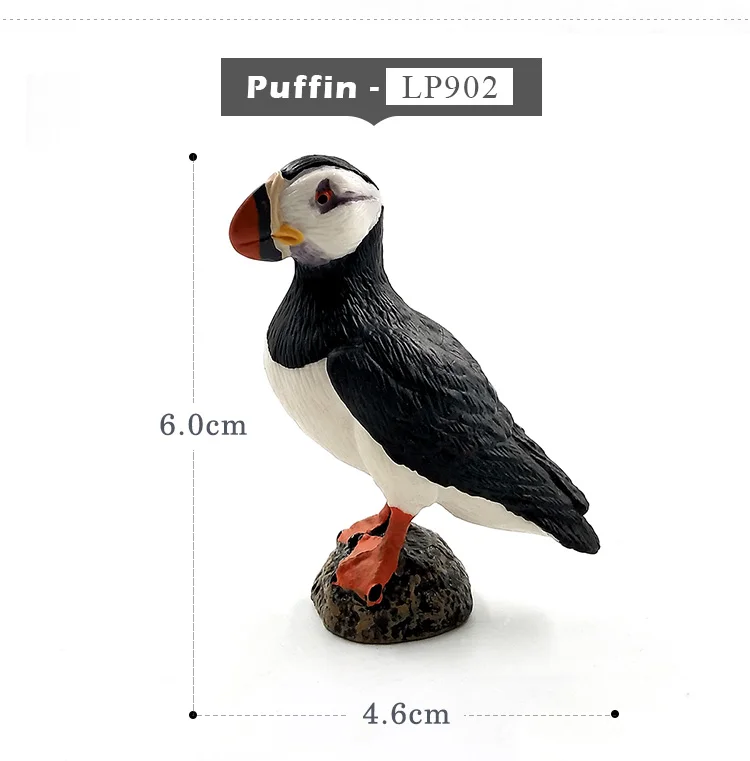 Моделирование животных модель искусственная Чайка Puffin морская птица рисунок Сказочный Сад пластиковые украшения Развивающие игрушки для