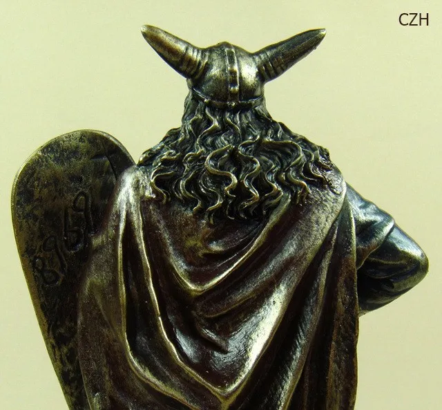 Антикварная Имитация Статуя генерала викингов ручной работы полимерный экран скульптура воина украшение орнамент сувенир ручной работы подарок