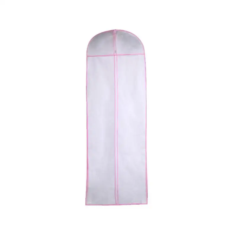Нетканая ткань свадебное, бальное платье пылезащитный чехол для свадебной одежды складная сумка для хранения длинная одежда Вечерние платья чехол сумка - Цвет: Pink S
