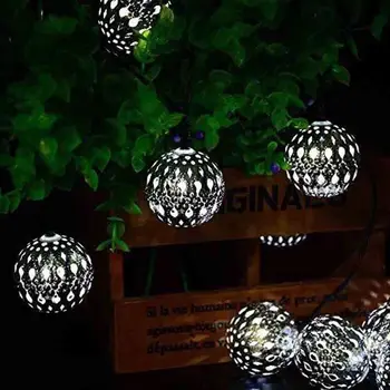 

10 LED Morocco Round Ball Solar Christmas Lights Outdoor String Lights