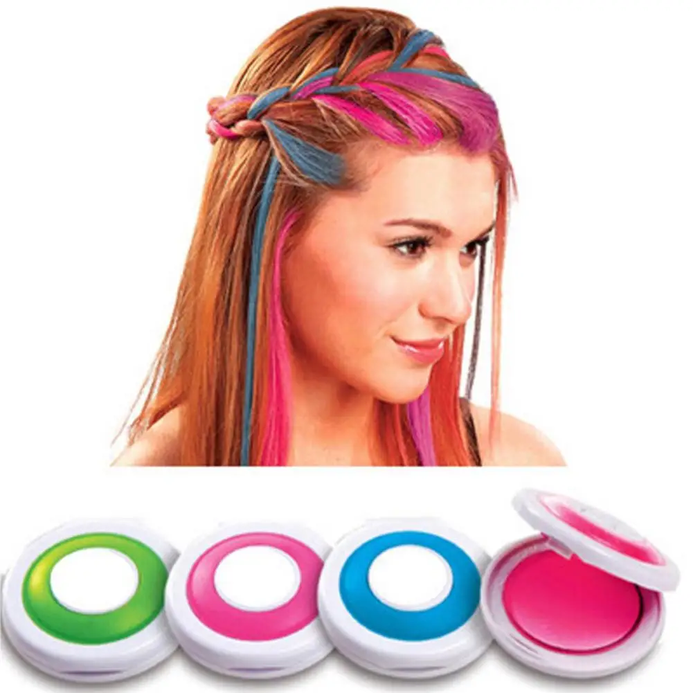 

HobbyLane 4 Pcs/set Disposable Hair Dye Powder Temporary Hair Color Hairstyle Powder wax hair dye permanent hair colors cream