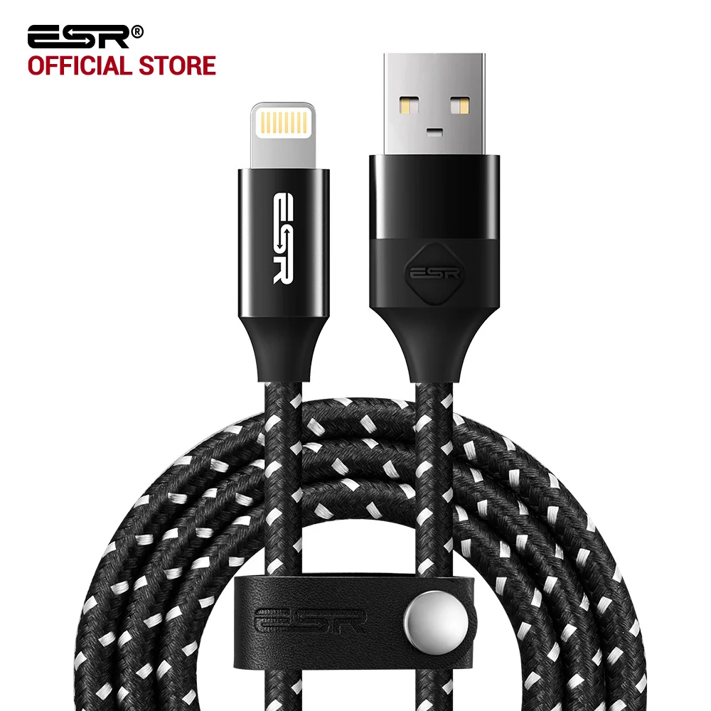 Lightning к USB, ESR MFI Сертифицированный 8 контактный 6.6ft данных Быстрая зарядка 2 м кабель