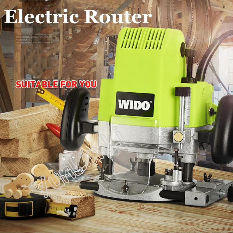 Woodworking Engraving Machine Electric Router 1850W Trimmer Slot Machine Milling Machine Multi-use Wood Hole Opening wood drill four slot woodworking brad point drill bits head woodworking open drill lengthened brad point drill bits connecting r