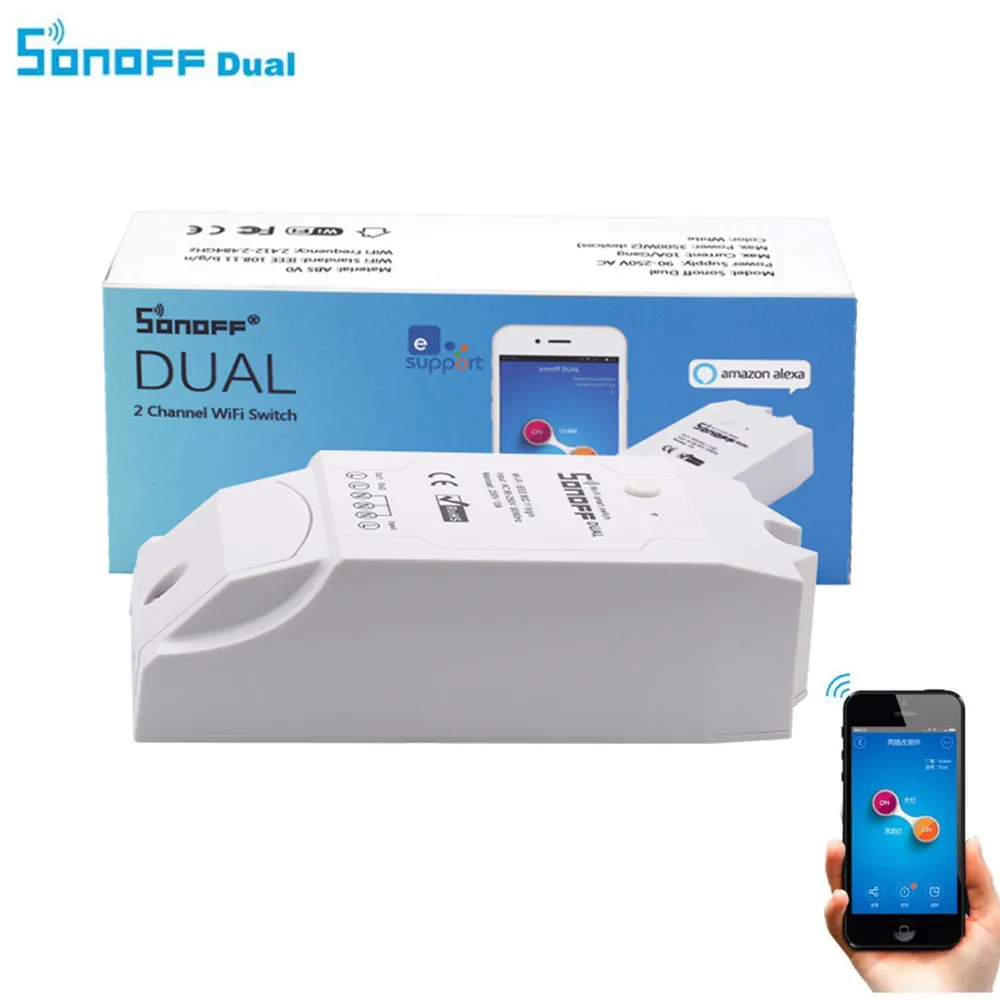 Умный переключатель Sonoff 2 канала Wi Fi беспроводной универсальный с таймером|controller