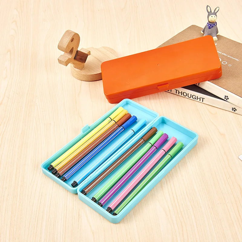 

Cute Case Pencil Plastic Case Pen Box storage box Kids Gift Office School Supplies Stationery