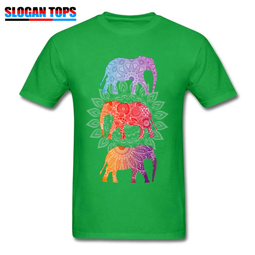 Elephantz II 100% Cotton T-shirts for Men Short Sleeve Street Tops Shirts Cute Summer Fall O-Neck Clothing Shirt Hip hop Elephantz II green