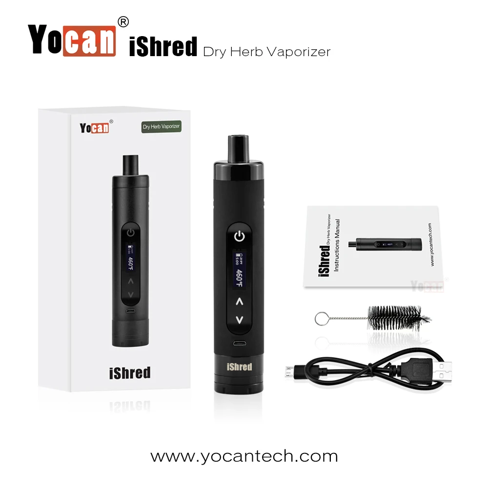 3 шт./лот Yocan ishred сухой травы испаритель электронные cigaerette комплект с ЖК-дисплей
