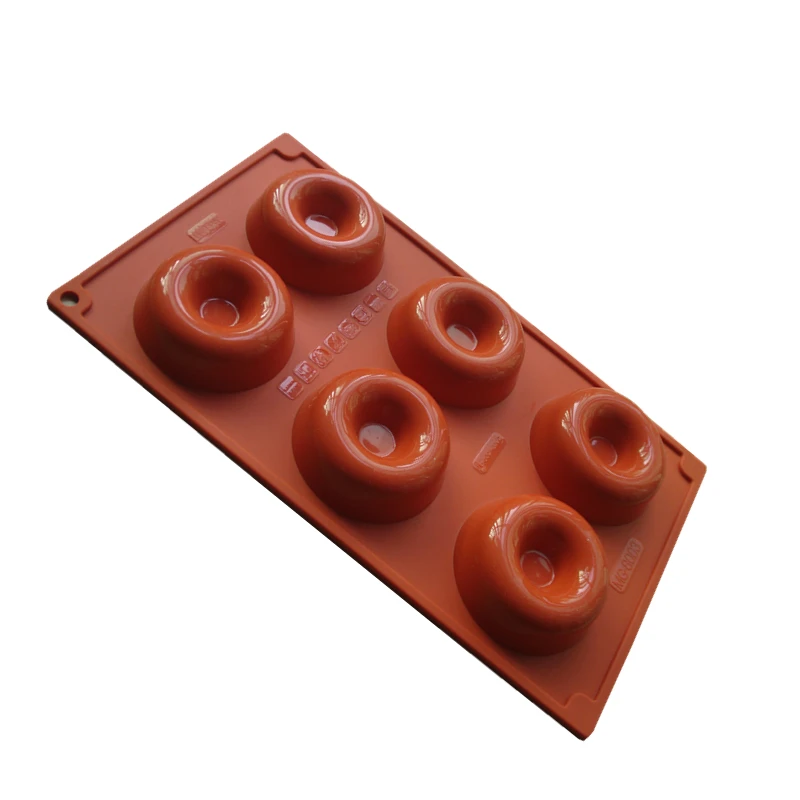 

1Pc 6-Cavity Donut Mold Kitchen Silicone Mold Cake Tools Baking Dessert Tools Silicone Donuts Pan