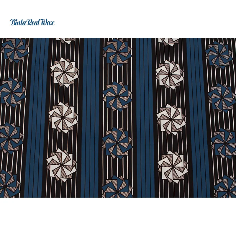 

2019 african wax fabrics binta real wax in 100% cotton fabric unique hoolandais wax 6 yards/lot best quality for women 40fs1290