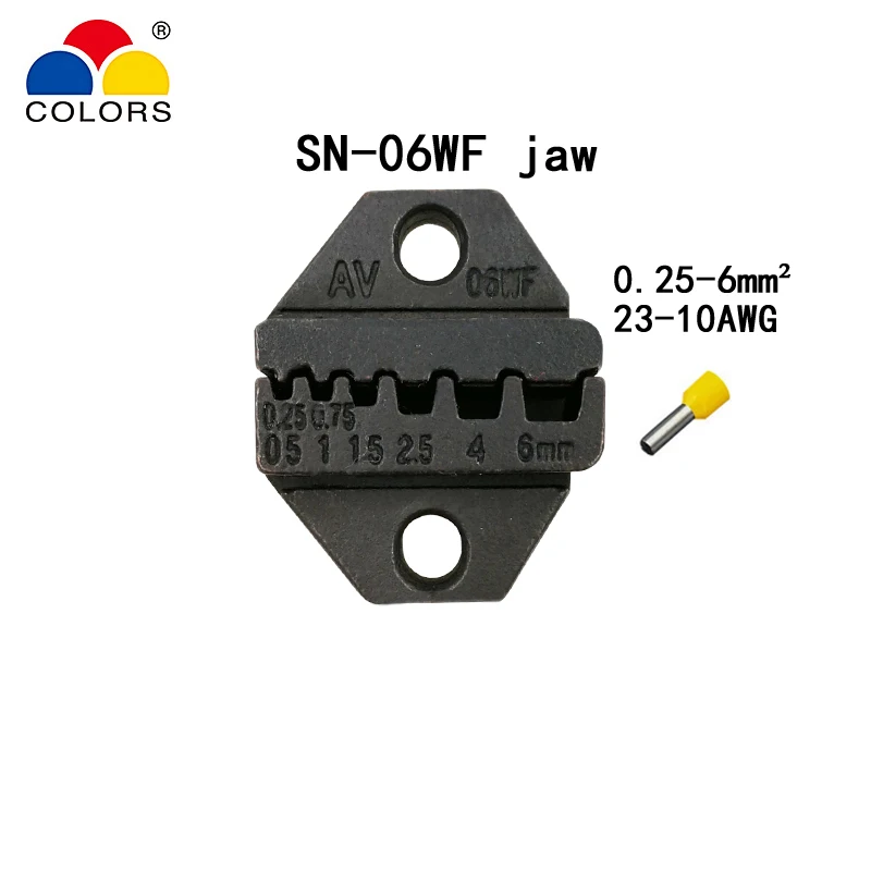 Цвета SN-06WF 0,25-6 мм2 24-10AWG обжимные плоскогубцы Европейский стиль для трубчатого зажима саморегулирующиеся ручные инструменты