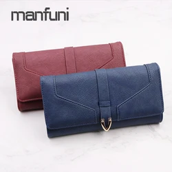 2019 New Wallet Female Long Hasp Multi-functional Wallet Purse Vintage PU Leather Female Clutch Card Holder Women's Wallets 2019 New Wallet Female Long Hasp Multi-functional Wallet Purse Vintage PU Leather Female Clutch Card Holder Women's Wallets