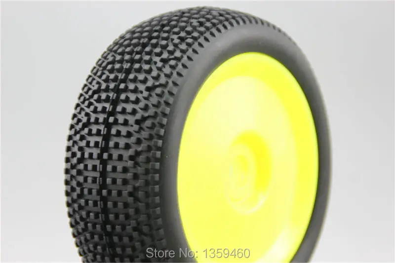 4 шт. 1/8 шины для Багги(куб) внедорожные шины светильник вес гоночного колеса(Yellow) подходит для 1/8 Багги 1/8 шины 22054+ 26014