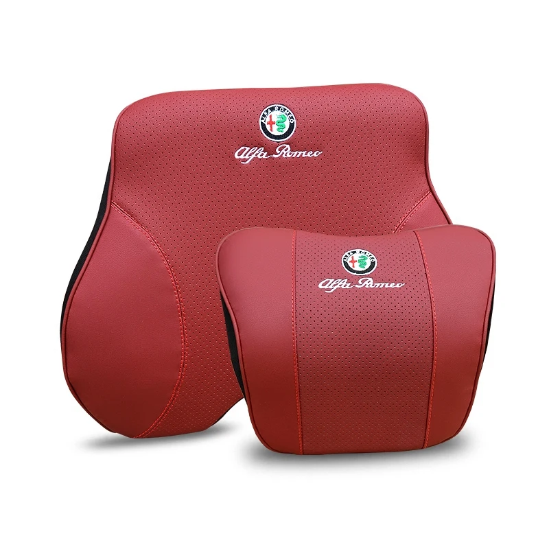QHCP Car Head Rest Seat Head Neck Pillow Headrest Cushion Lumbar Support Pillow Waist Pillow for