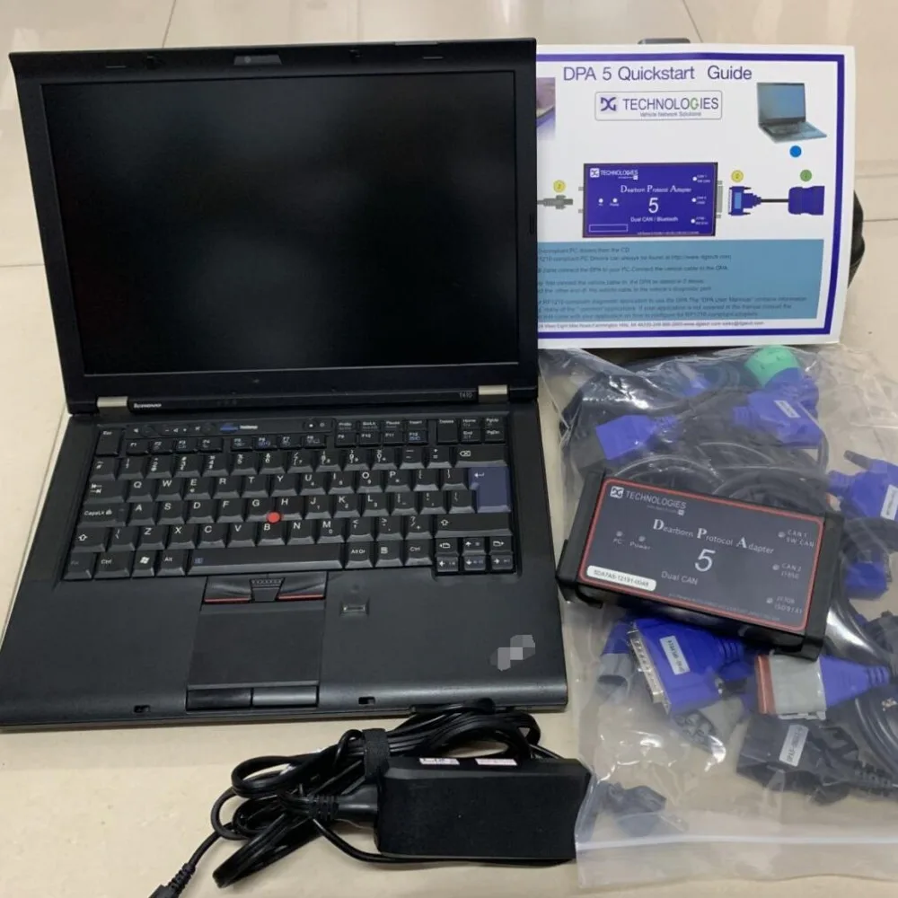 Диагностический сканер и инструмент DPA5 Dearborn Protocol Adapter USB Link с ноутбуком T410 4G I5