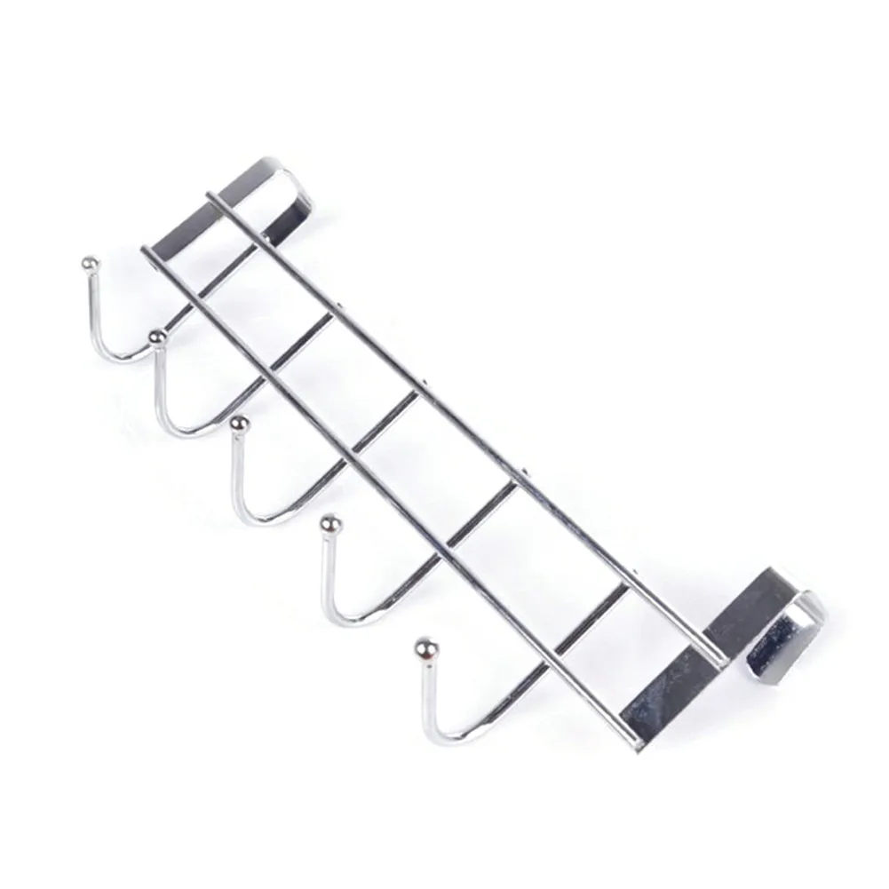 LeKing Stainless Steel 5 Hooks Robe Coat Hat Holder Clothes Rack Hook Wall Home Kitchen Bathroom Hanger Door Bathroom Hardware