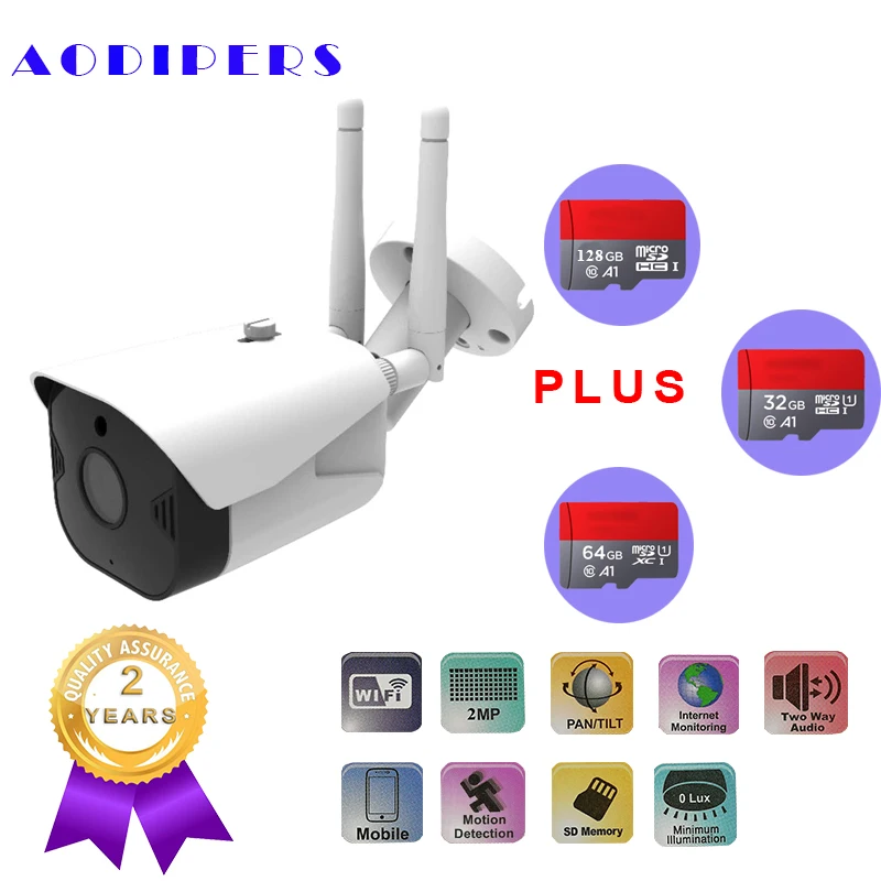 

Wireless IP Camera Infrared Outdoor HD 3MP Wifi Camera Supports H.264 H.265 3.6 mm lens Cloud Storage Waterproof Security Camera