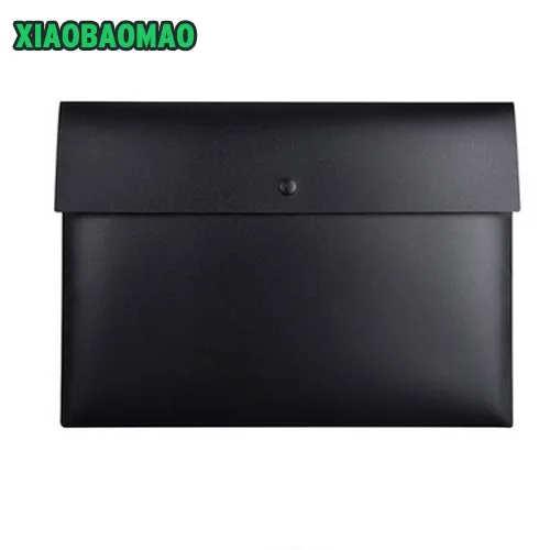 

High quality A4 black white subject folder file bag paper clip storage folder button bag PP bag waterproof