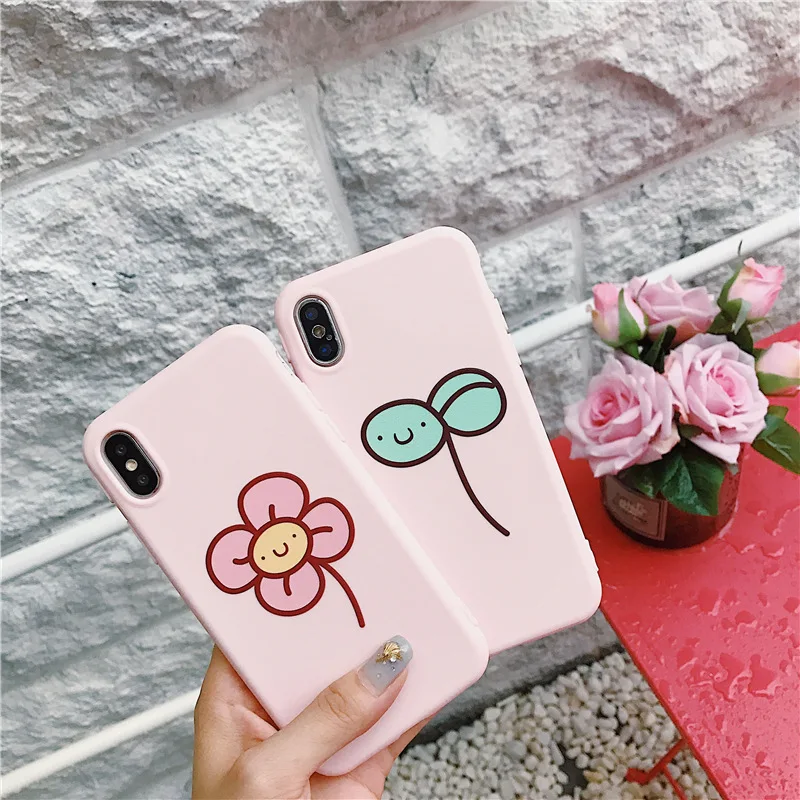 Small Sapling Phone Case for IPhone X 6 XS 6S 7 8 XR MAX Matte Silicone Plus Back Cover Female |