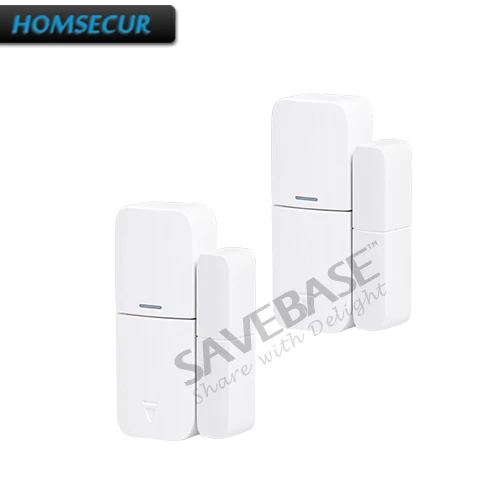 

HOMSECUR 2Pcs Wireless Door Sensor with Low Power Alert C2-1 for Our 433Mhz Alarm System