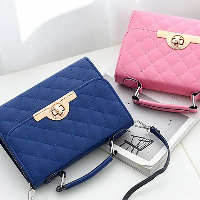 

new lady Fashion Luxurious Handbagss Female Hasp Diamond Plaid Shoulder bagsss Shopping Traveling Soft