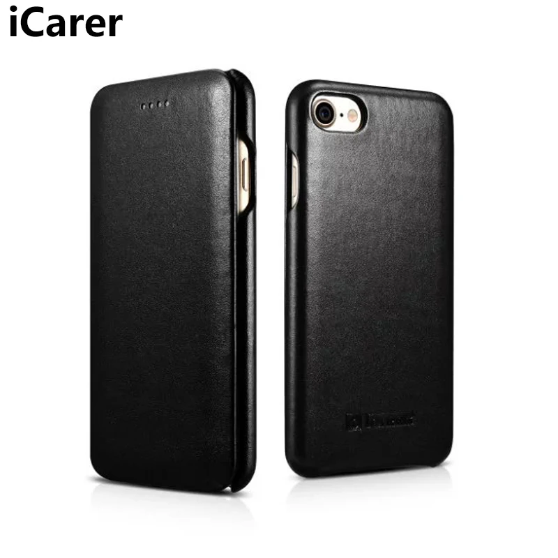ICarer для iPhone 8 чехол роскошный натуральная кожа магнитный противоударный броня
