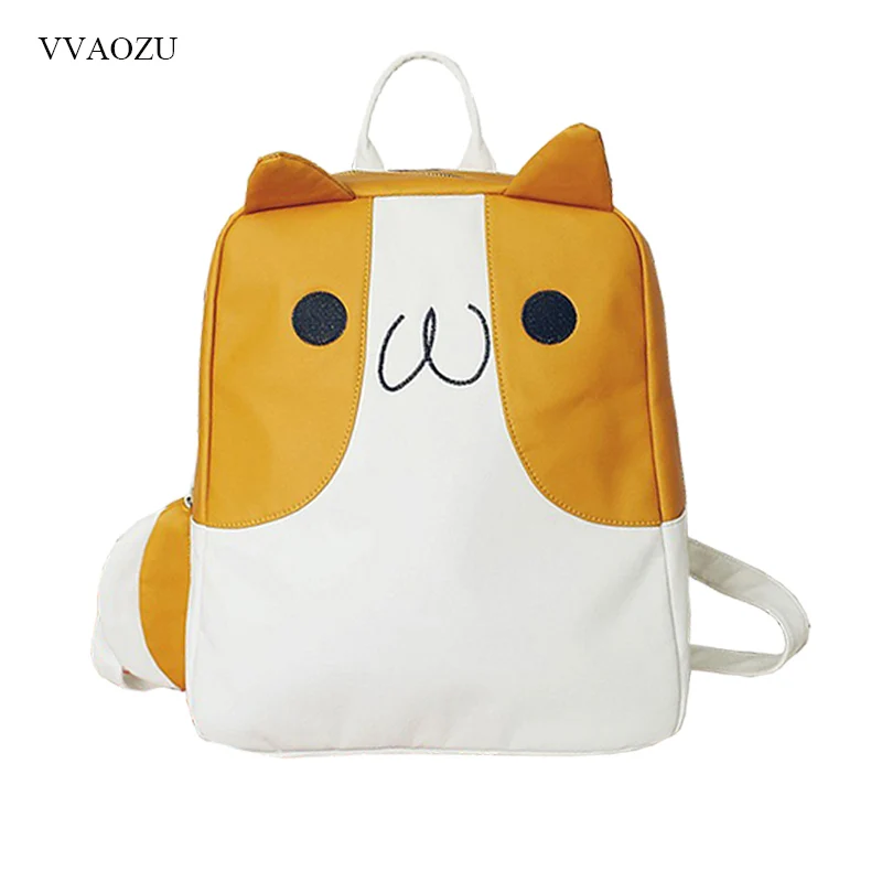 Рюкзак Kawaii Hiba Inu Doge Забавный 3D рюкзак в стиле пэчворк школьный для подростков