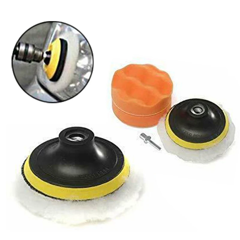 

Polishers Polishing pad Set 4 Inch Sponge M10 Thread Drill Adapter Kit Foam