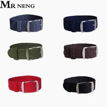 Бренд MR NENG 1 шт. модный нейлоновый тканый ремешок для часов Ремешок 20 мм 22 мм для часов Perlon черный темно-синий цвет ремешок 14 16 18 мм