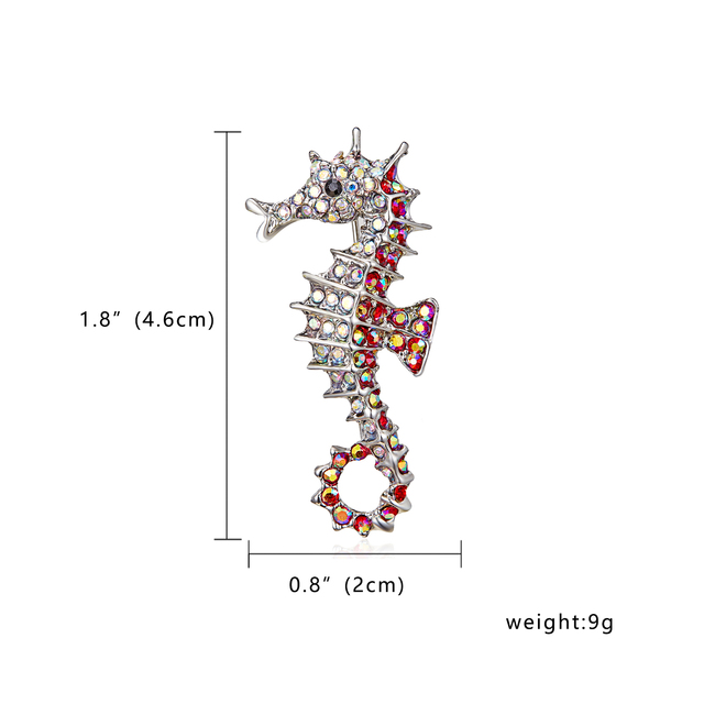 Silver Color Metal Cat Frog Seahorse Brooches Pin Lucky Animal Fashion Men Women Jewelry Scarf Accessories Gift New