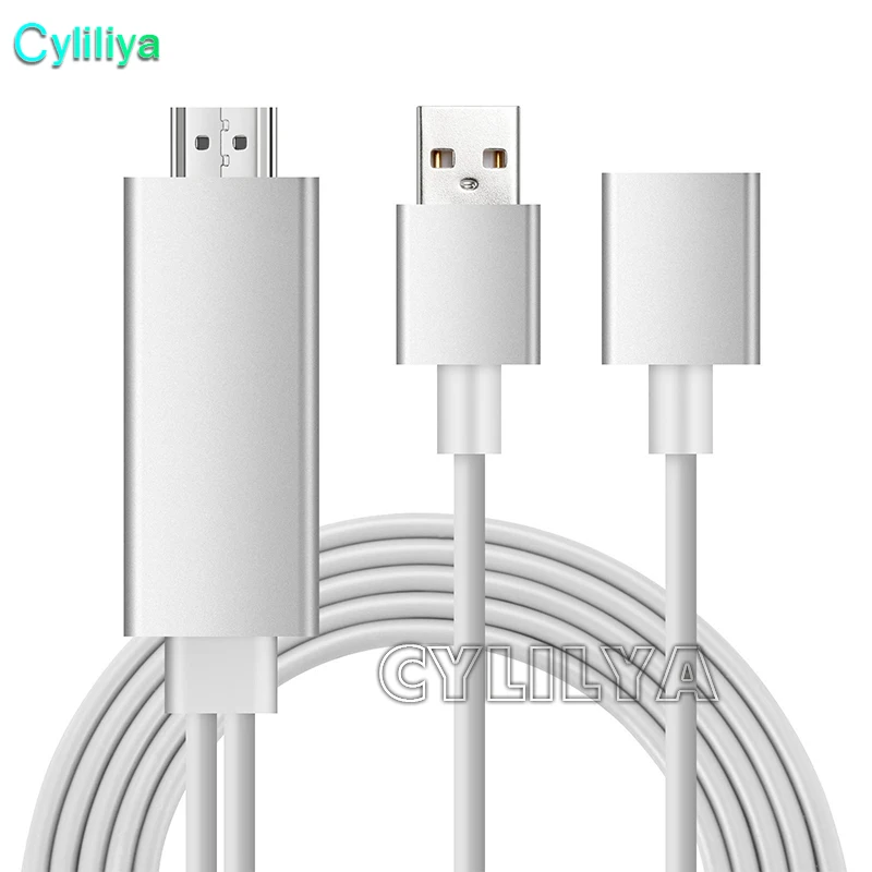 10pcsHD зеркальный кабель Lightn USB к HDMI адаптер 1080P HDTV AV адаптер Выходной разъем для iPhone7plus iPad samsung Galaxy