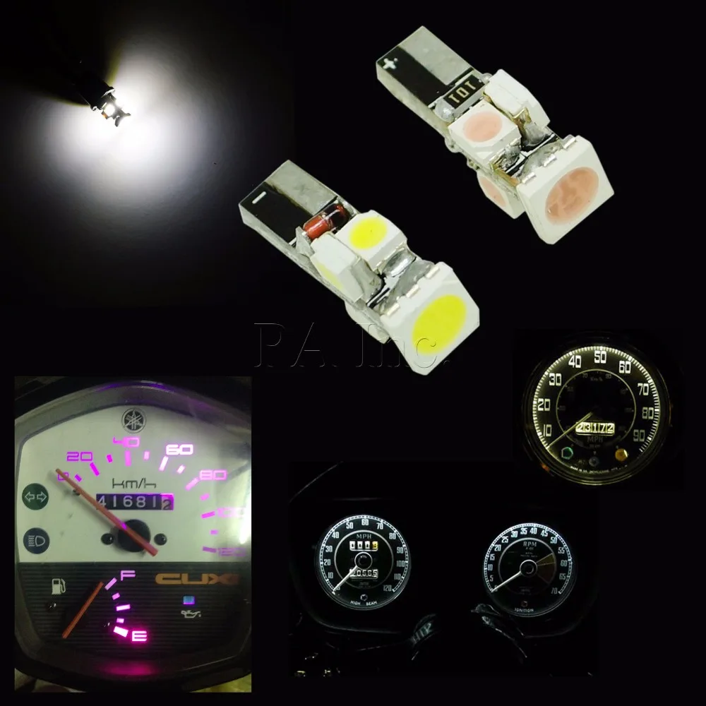 PA LED 5 шт. x 360 градусов белый фиолетовый цвет 5SMD 12В Светодиодная приборная панель