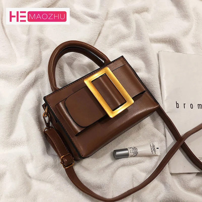 

HEMAOZHU Bag female 2019 new net red small square bag texture wild simple shoulder personality portable Messenger bag women bag