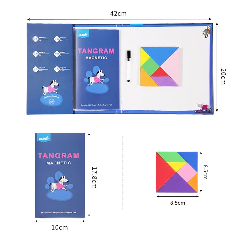 Магнитный из ЭВА (этиленвинилацетат) 3D головоломки Tangram Игры Интеллектуальные