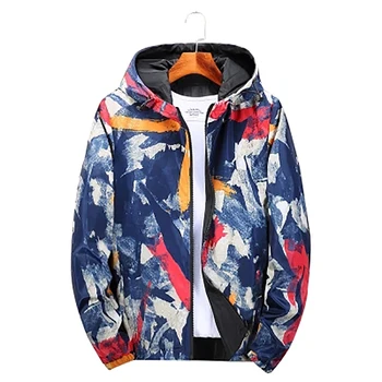 

Hooded Jacket Men Camouflaged Spring Big Mens Jackets And Coats Casual Jacket Summer Vintage Windbreaker Varsity Hip Hop 5J022