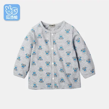 

Dinstry overcoat for aged 6month to 2 year's baby boy's& girls spring and autumn ,four buttons opening, printing fabric