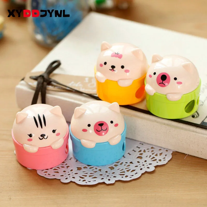 

Special !!!1pc Cute Bear Pencil Design Double Orifice Mini Pencil Sharpener / Children Cartoon Pencil Sharpener Random Delivery