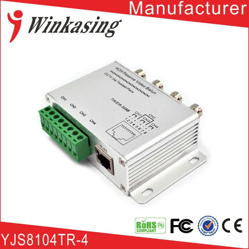 CCTV 4Ch DVR BNC UTP RJ45 Passive Video Balun Camera Cat5 Transceiver Security Video Balun Transmitter 1PCS CCTV 4Ch DVR BNC UTP RJ45 Passive Video Balun Camera Cat5 Transceiver Security Video Balun Transmitter 1PCS