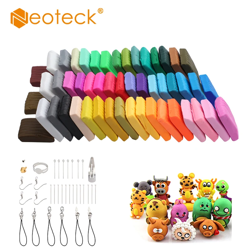 Neoteck 50 шт. набор блоков из мягкой полимерной глины для самостоятельного