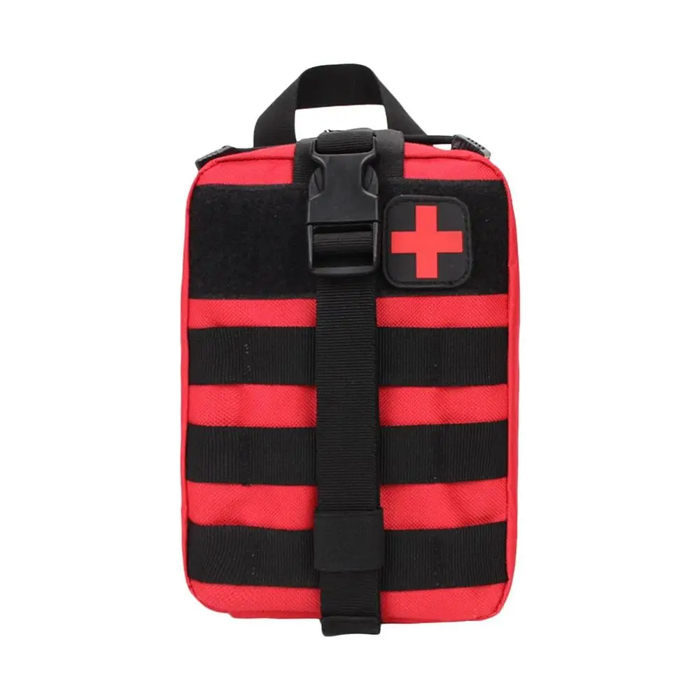 Открытый водонепроницаемый дорожный аптечка ткань Оксфорд тактический поясной пакет Кемпинг альпинистская сумка черная экстренная ситуация - Цвет: RED